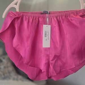 Journelle Pure Silk Celine Tulip Shortie In Willow Pink, Xs-Sm